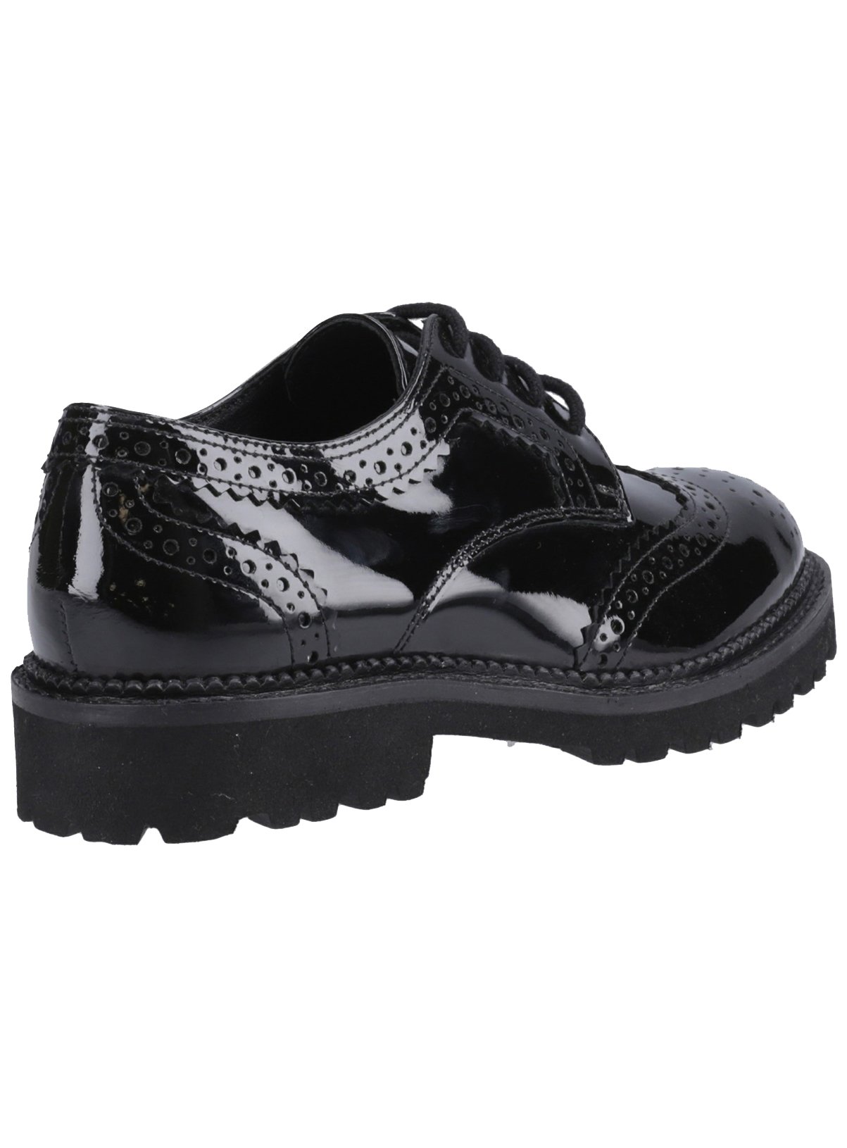 HUSH PUPPIES Gabi Lace Up Patent Leather Senior School Shoes 3 - Image 2 thumbnail