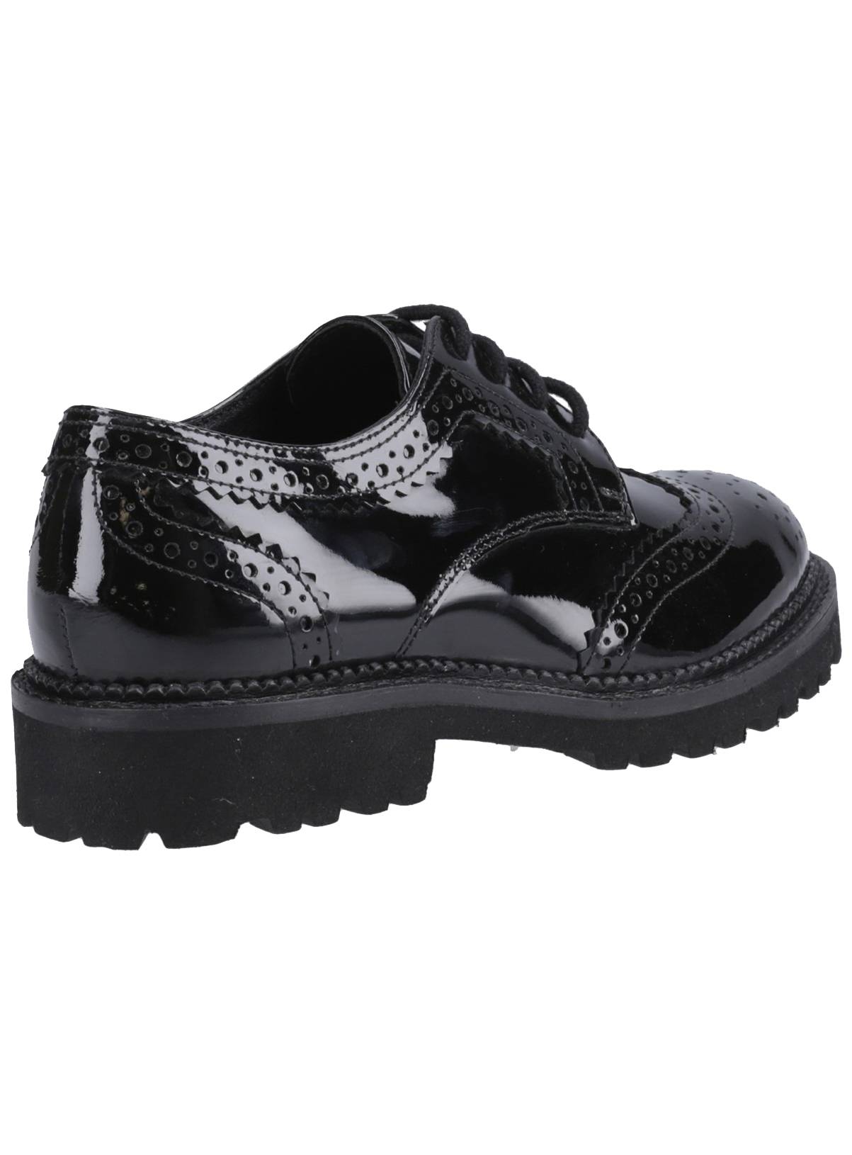 HUSH PUPPIES Gabi Lace Up Patent Leather Senior School Shoes 3 - Image 2