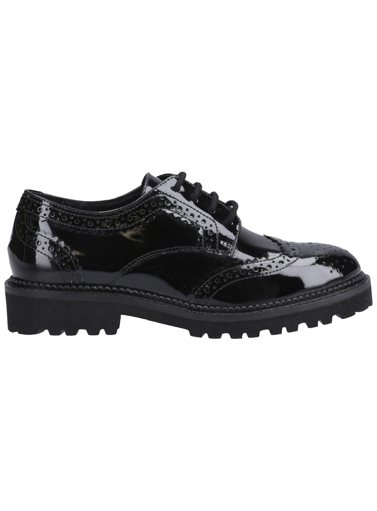 HUSH PUPPIES Gabi Lace Up Patent Leather Senior School Shoes 3 - Image 4 thumbnail