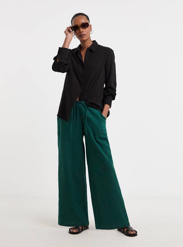 JD WILLIAMS Cheesecloth Cropped Wide Leg Culottes 10
