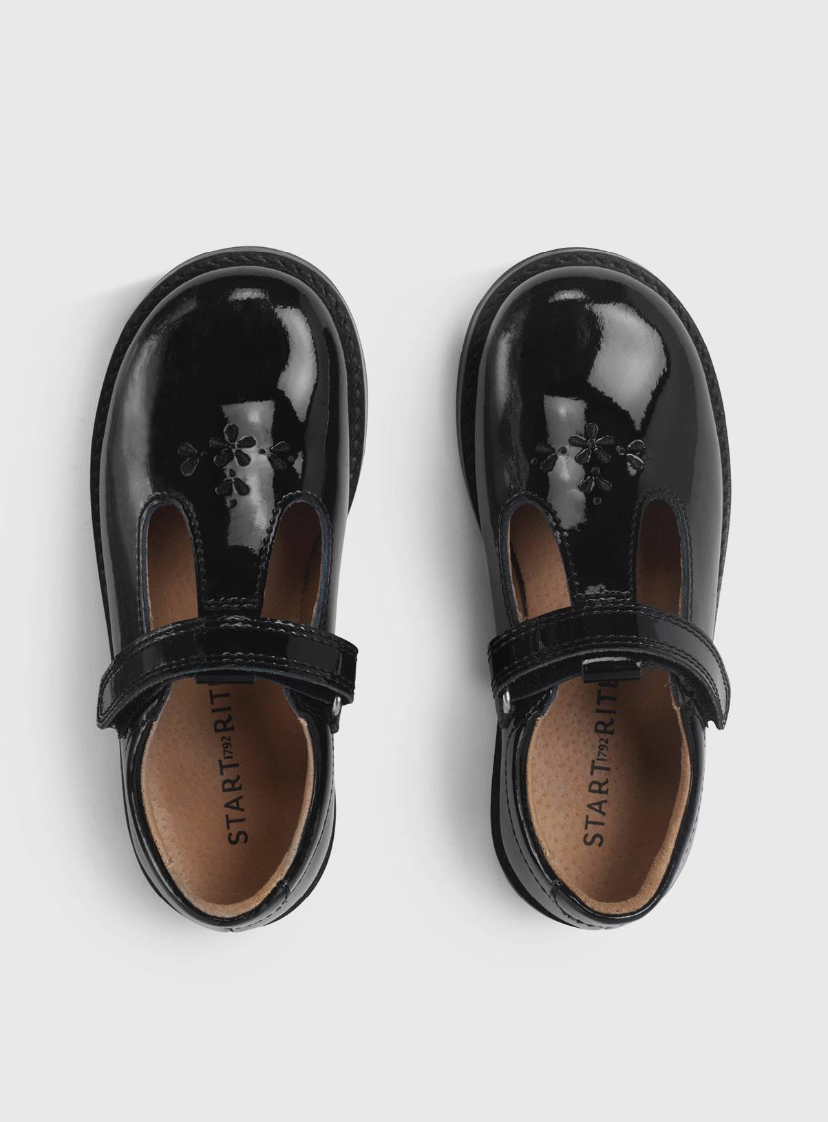 START-RITE Luxe Black Patent Leather School Shoes 10 Infant - Image 2