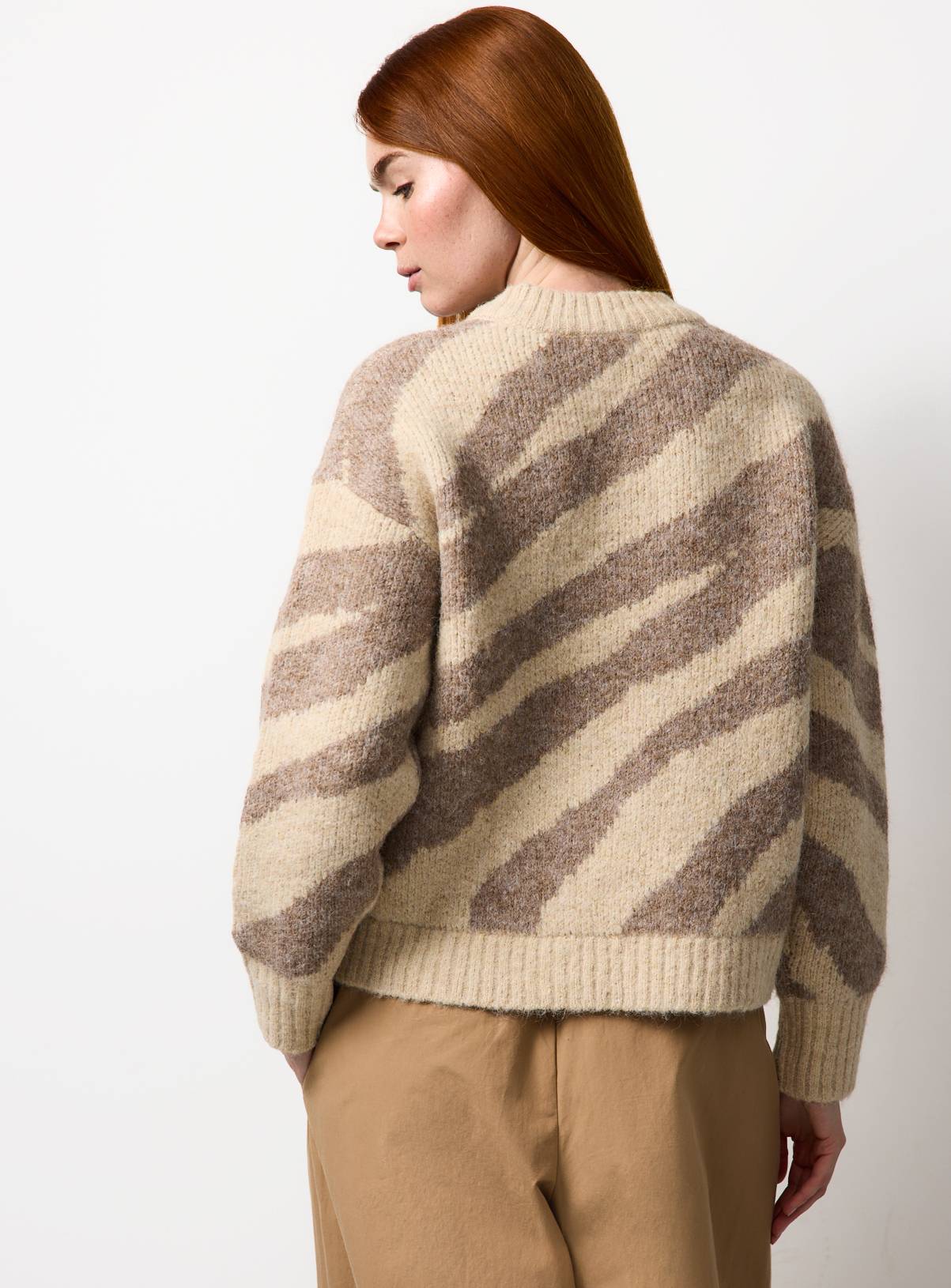 Zebra Knit Boxy Jumper XL - Image 4
