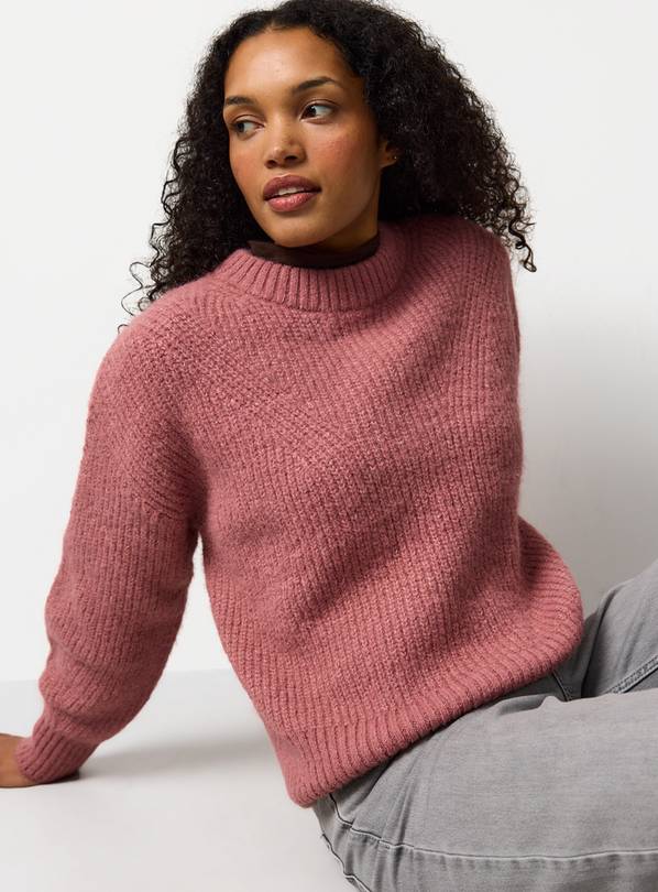 Pink Crew Neck Knitted Jumper 20