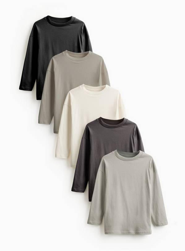 Mono Long Sleeve T-Shirts 5 Pack 14 years