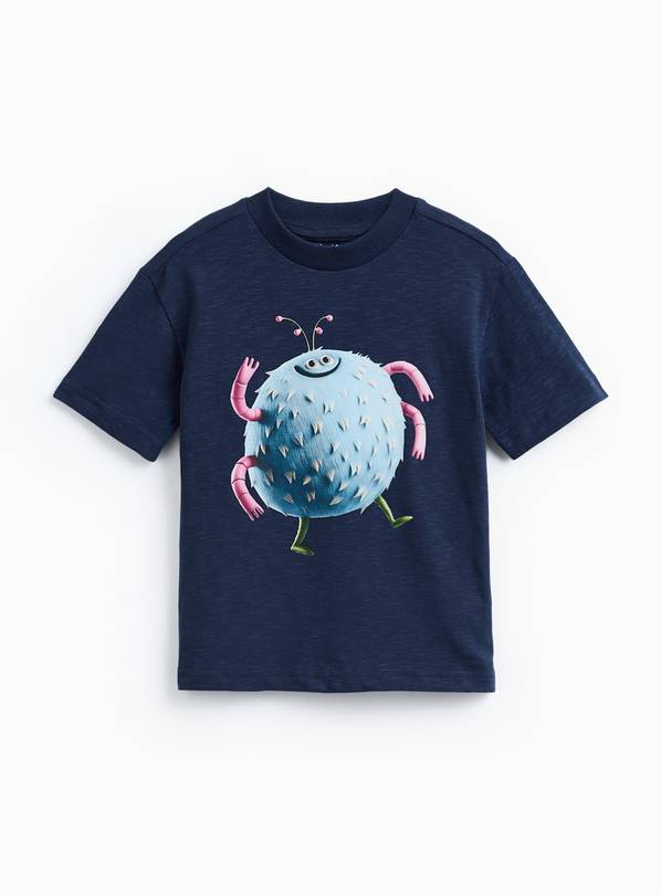 Navy Monster Graphic T-Shirt 2-3 years