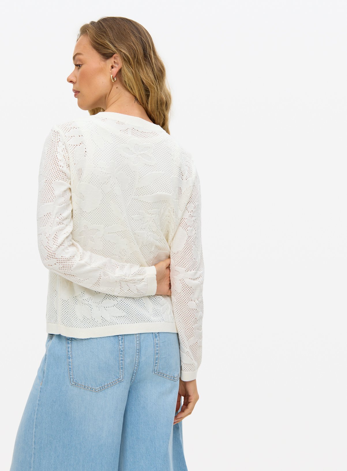 Leaf Burnout Embroidered Cardigan 14 - Image 4 thumbnail