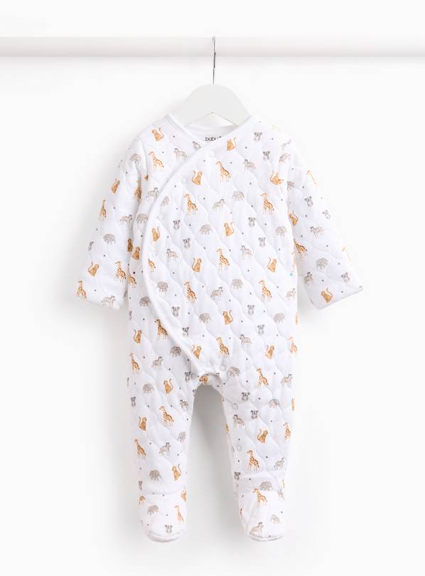 Safari Print 2.5 Tog Quilted Sleepsuit Up to 1 mth
