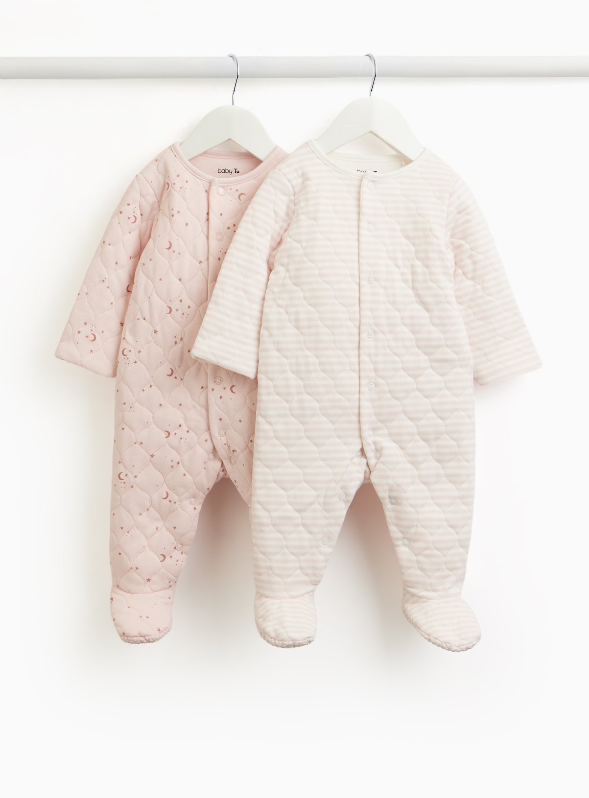 Stars & Stripes Print Quilted 2.5 Tog Sleepsuit 2 Pack 18-24 months - Image 1 thumbnail