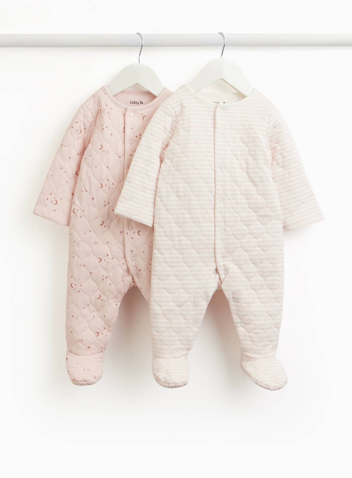 Stars & Stripes Print Quilted 2.5 Tog Sleepsuit 2 Pack 18-24 months - Image 1