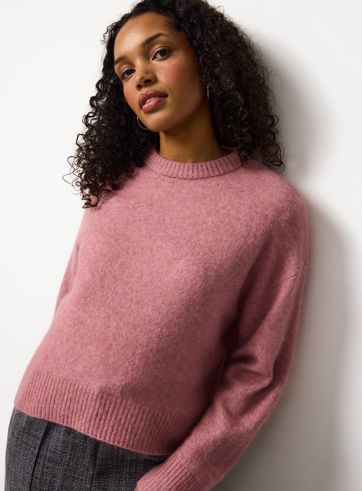 Alpaca Relaxed Crew Neck Jumper XL - Image 3 thumbnail
