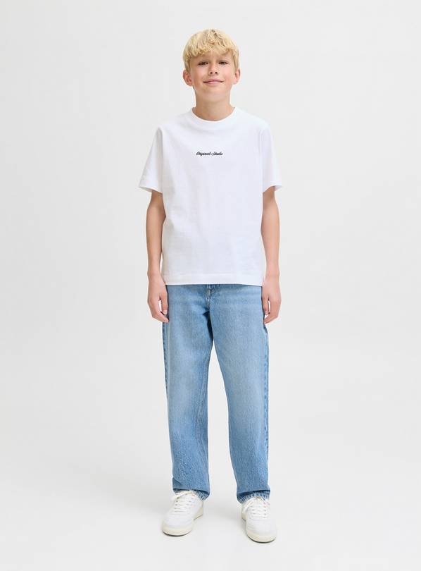 JACK & JONES JUNIOR Morrebro Emb T-Shirt White 14 years