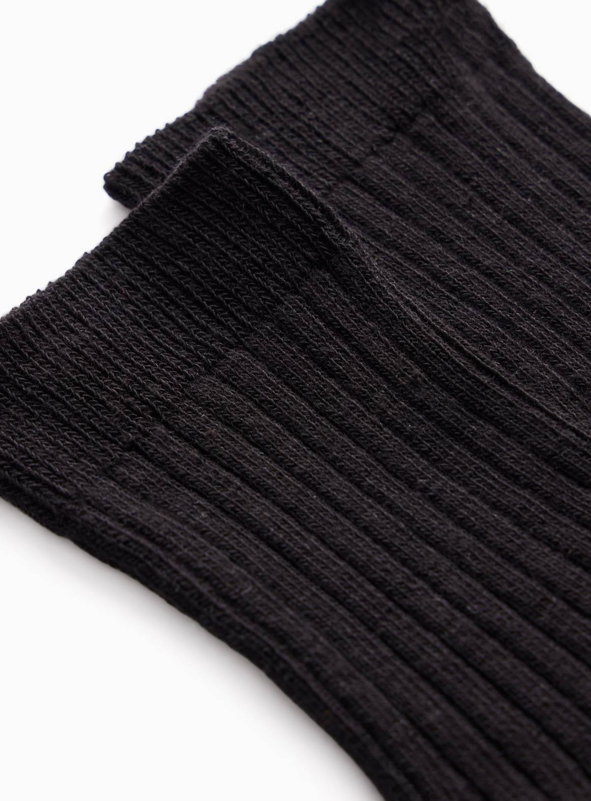 Black Ribbed Ankle Socks 5 Pack 9-12 Infant - Image 2