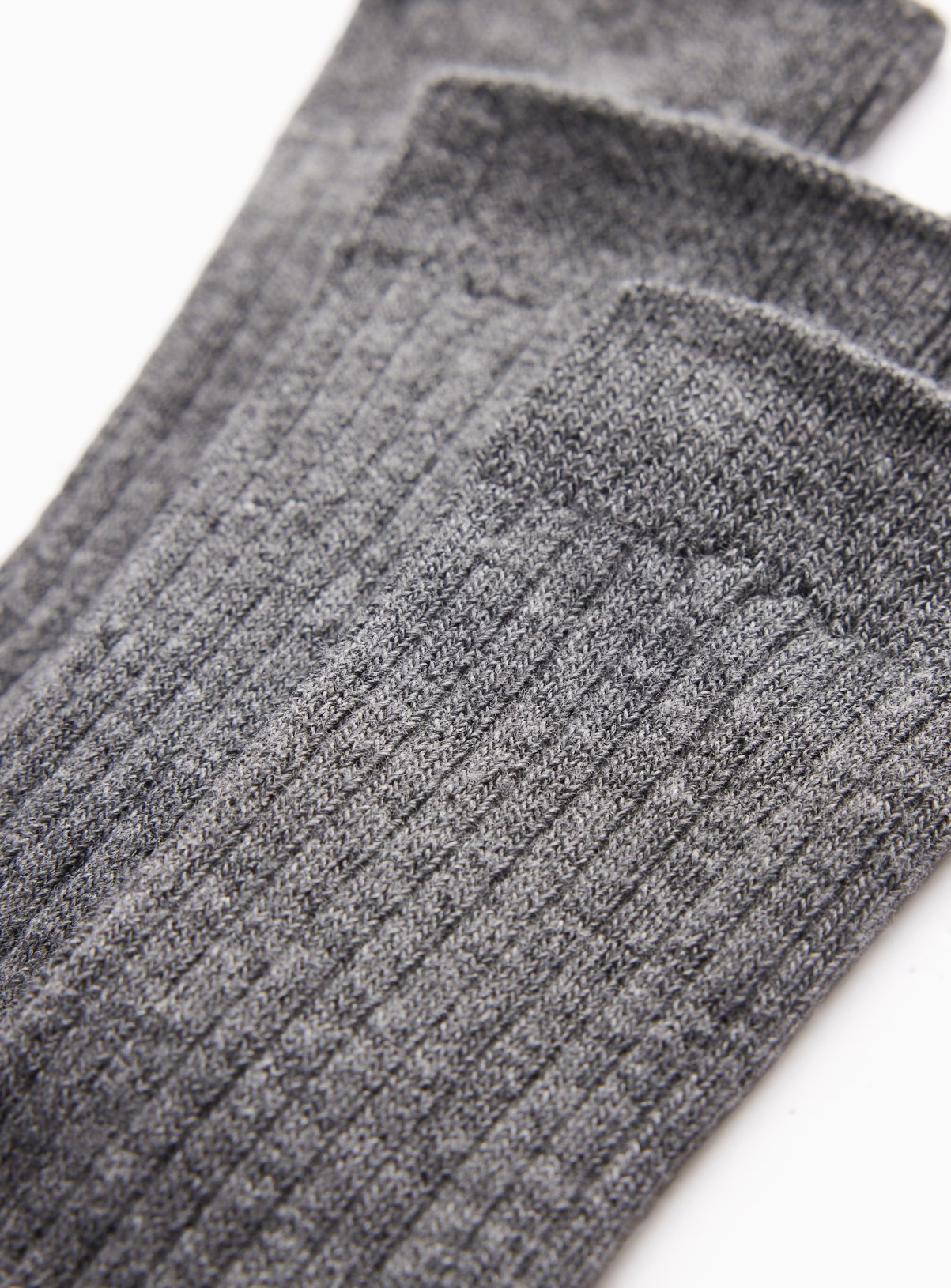Grey Ribbed Ankle Socks 5 Pack 4-6.5 - Image 2 thumbnail