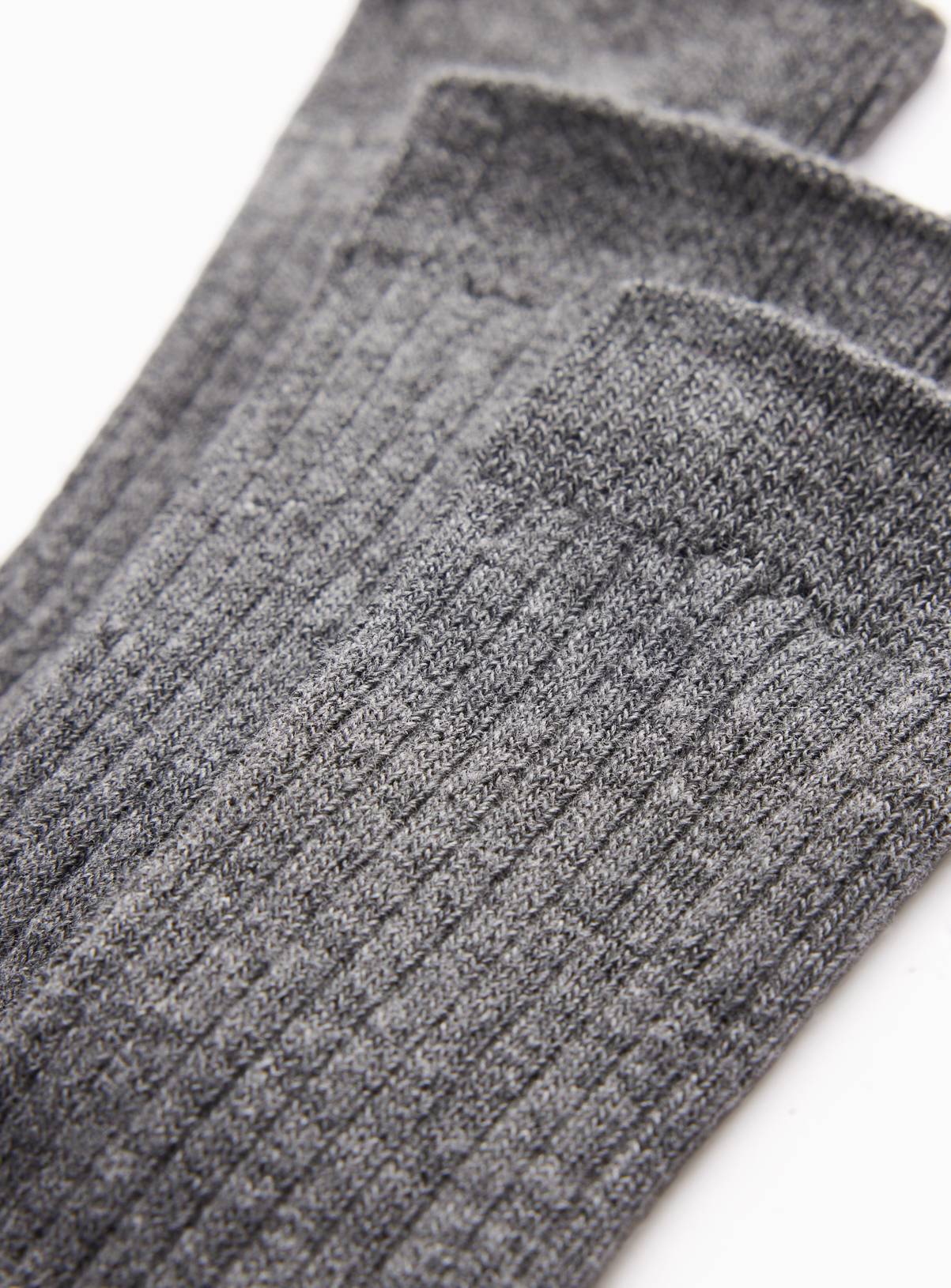 Grey Ribbed Ankle Socks 5 Pack 4-6.5 - Image 2