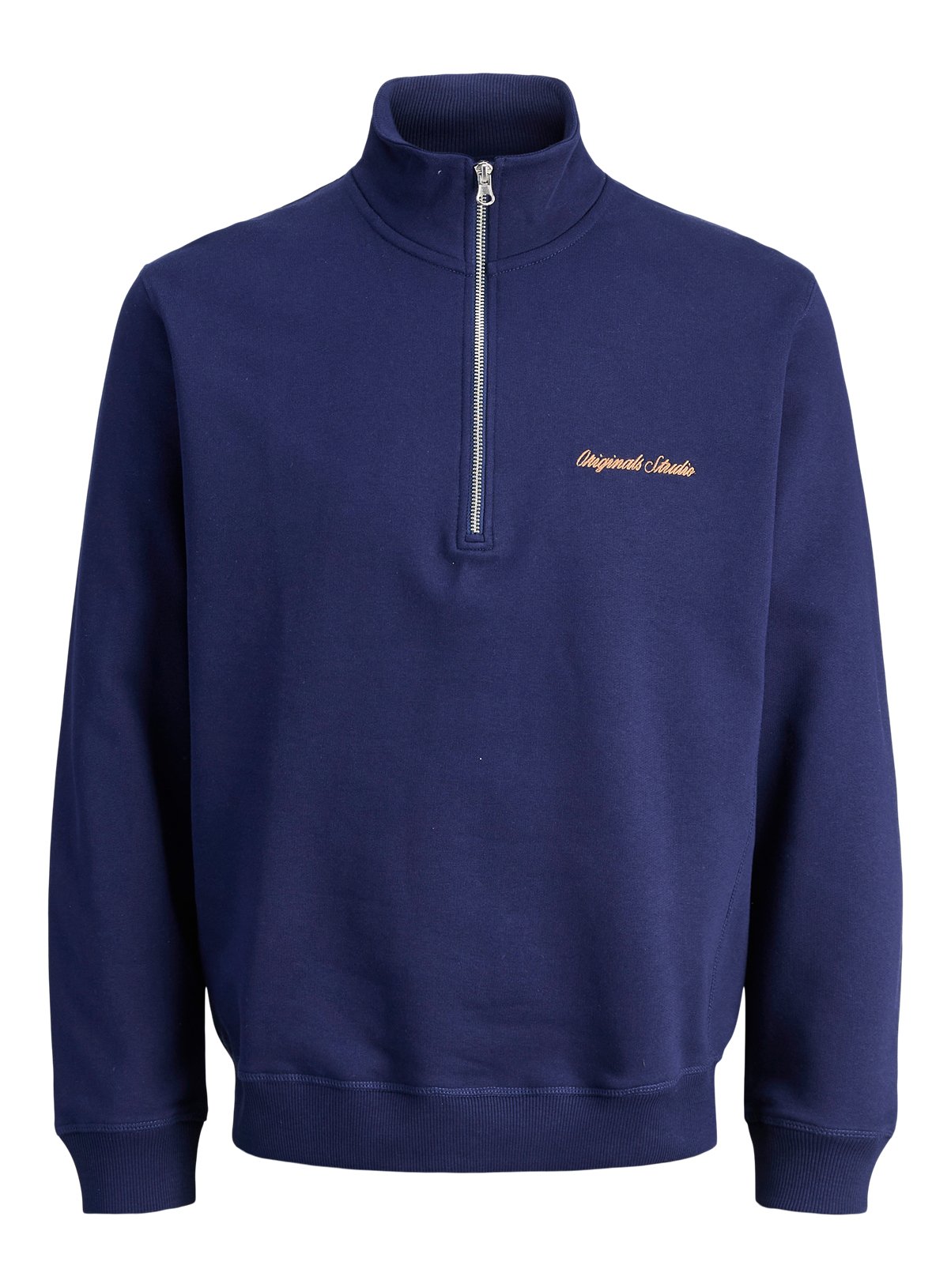 Blue Blue JACK & JONES JUNIOR Morrebro Emb Quarter Zip Sweatshirt - Jack and Jones Junior by Sainsbury's