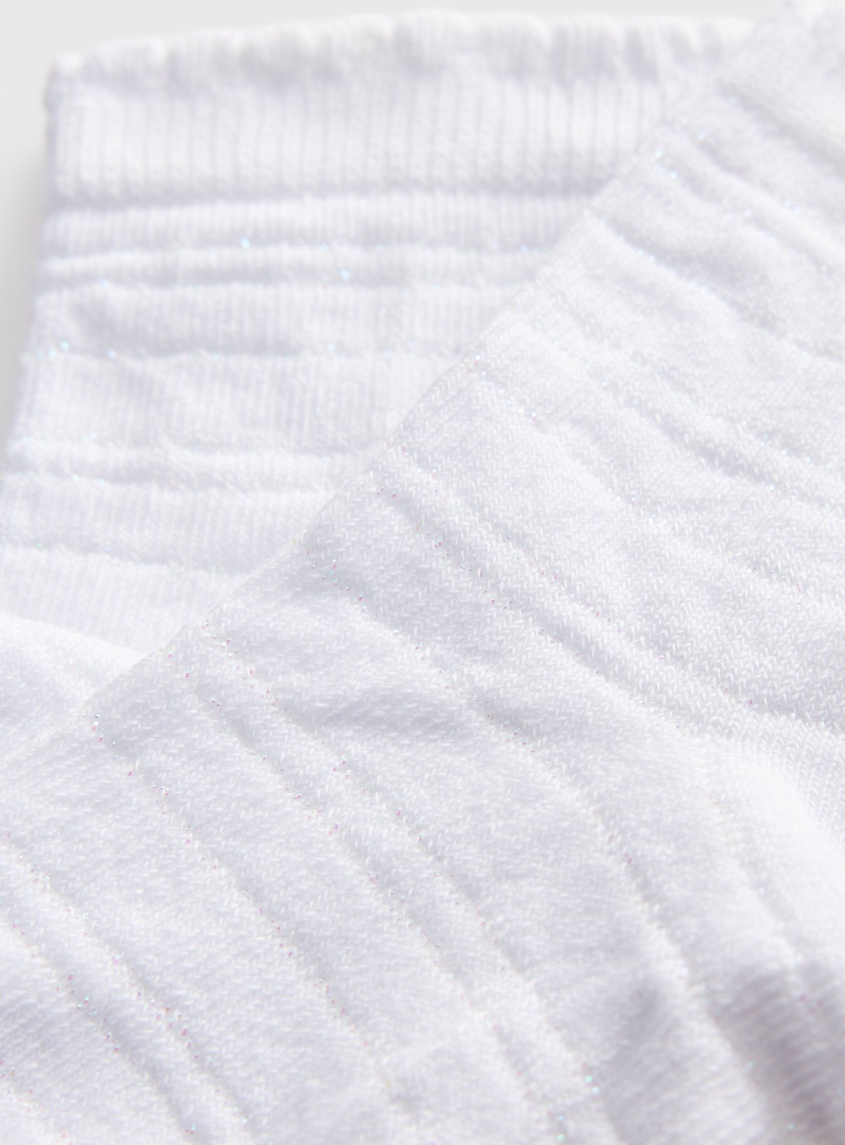 White Lurex Ankle Socks 5 Pack 4-5.5 - Image 2 thumbnail