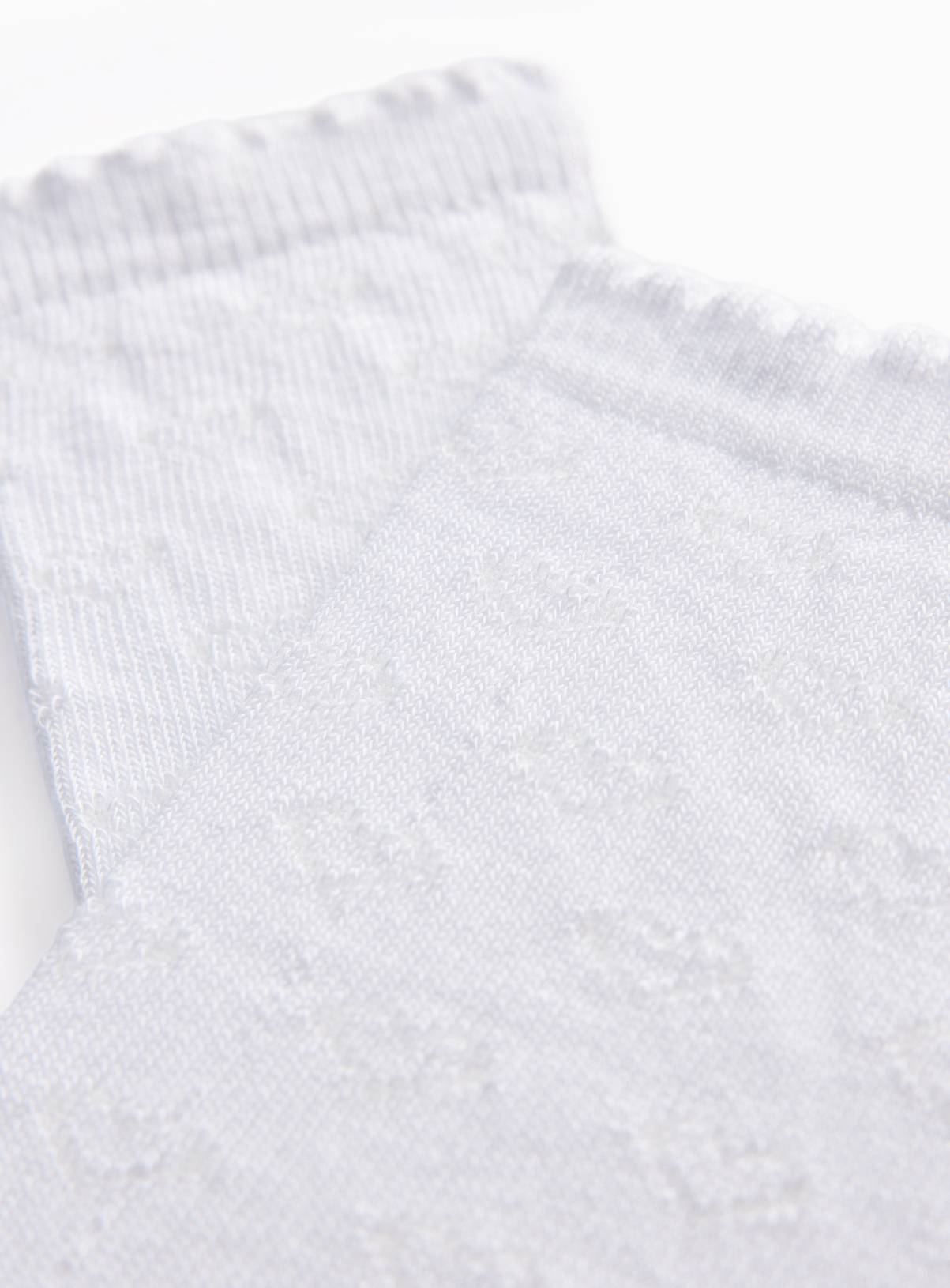 White Heart Print Knee High Socks 5 Pack 6-8.5 Infant - Image 2