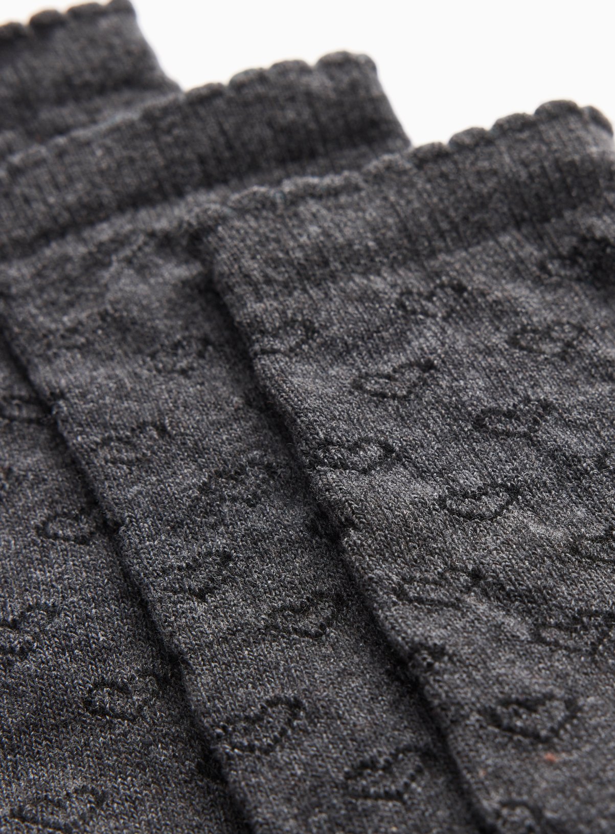 Grey Heart Print Knee High Socks 5 Pack 4-5.5 - Image 2 thumbnail