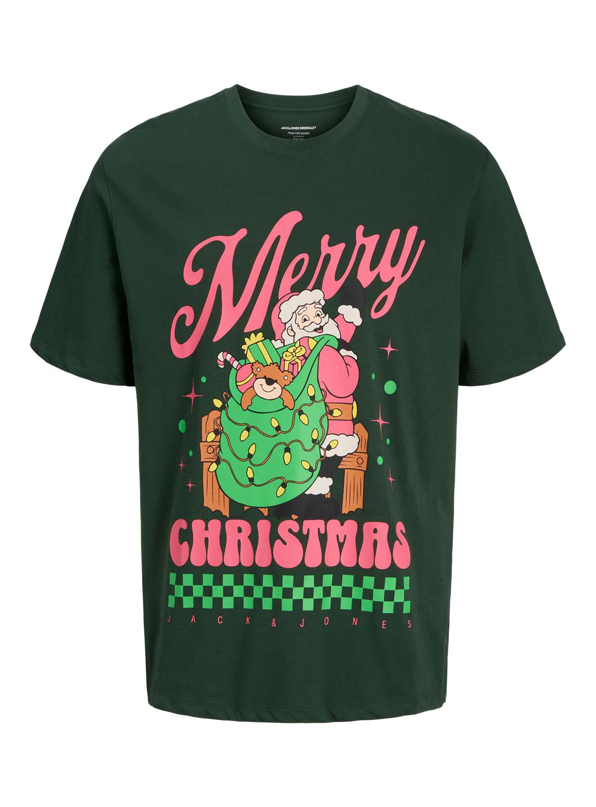 Green JACK & JONES JUNIOR Holiday Cartoon Short Sleeve T-Shirt Green - Jack and Jones Junior by Sainsbury's