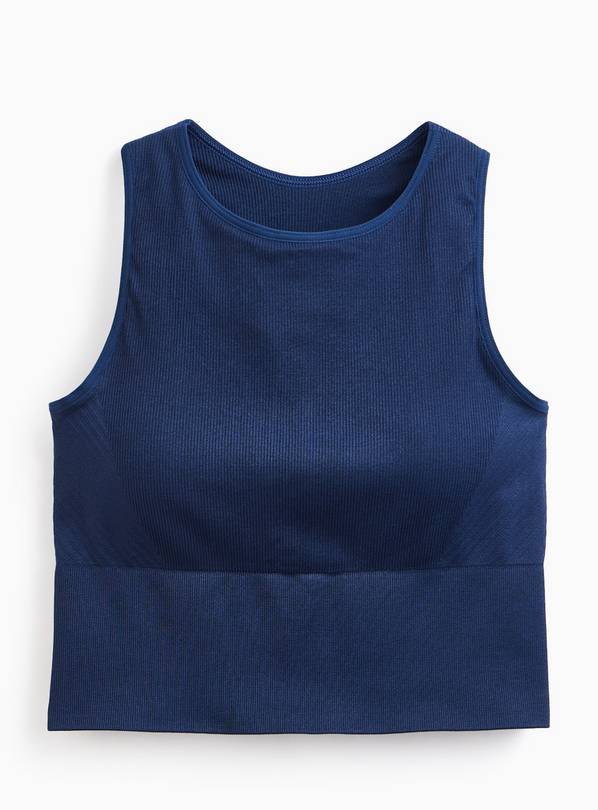 REAKTIV Seamless Navy Crop Top Vest L