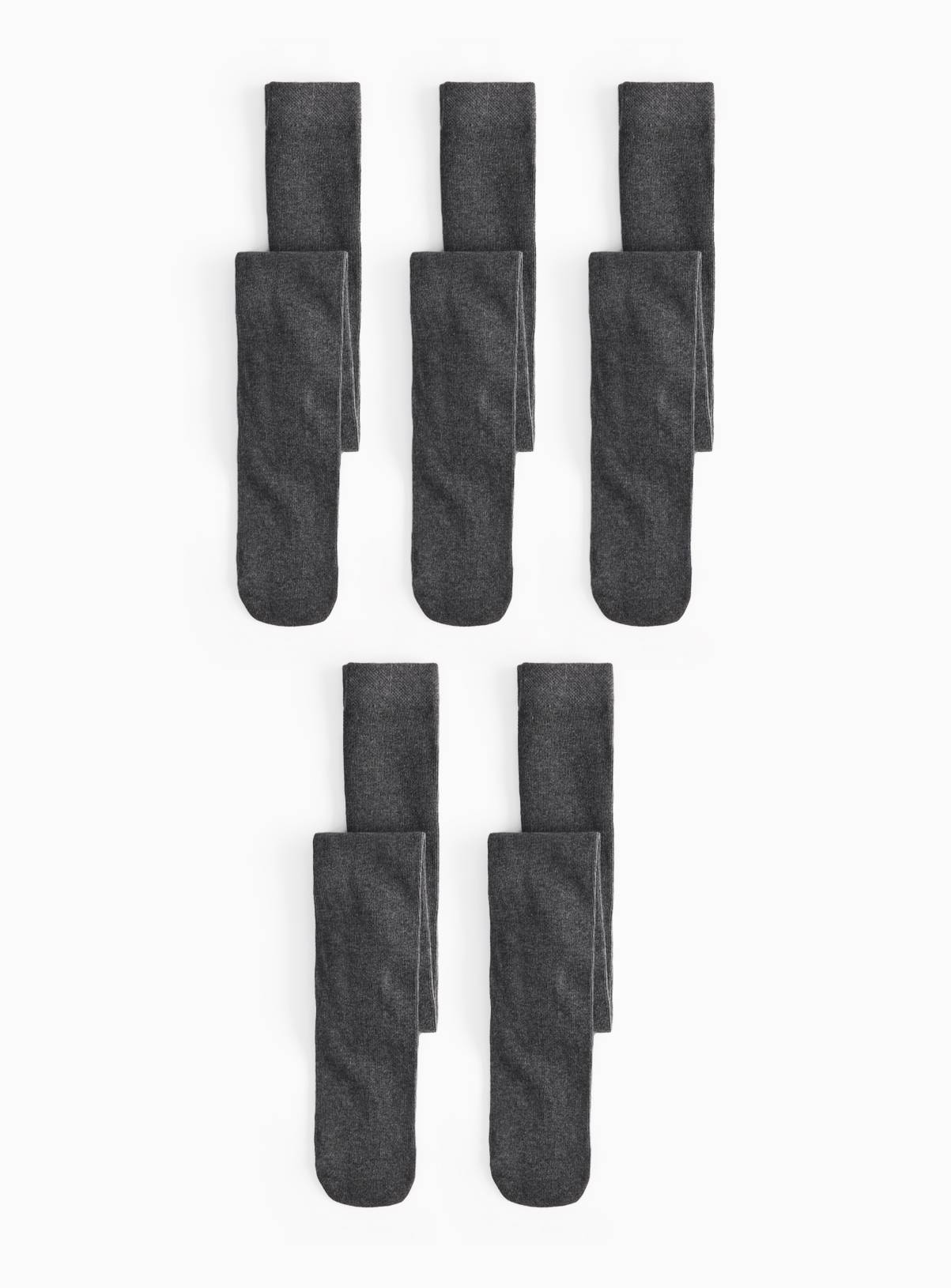 Grey Tights 5 Pack 11-12 years - Image 1
