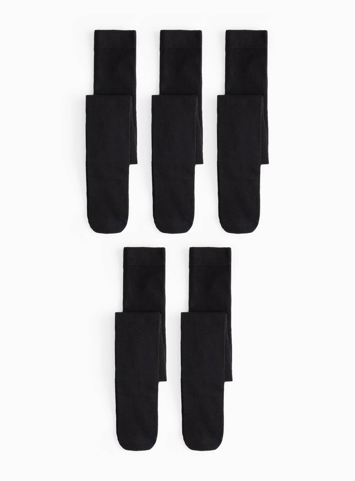 Black Tights 5 Pack 3-4 years - Image 1