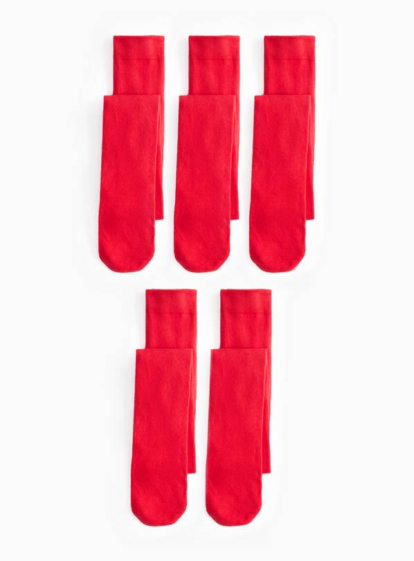 Red Supersoft Tights 5 Pack 4-5 years