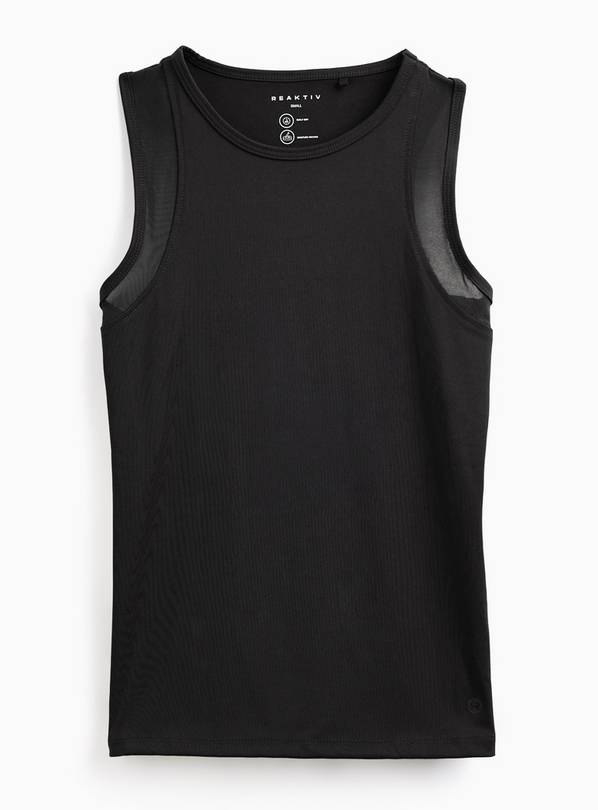 REAKTIV Black Mesh Panel Performance Vest L
