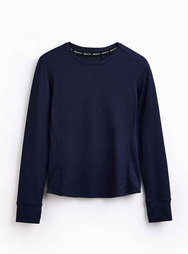 REAKTIV Navy Marl Soft Touch Long Sleeve Base Layer Tee S