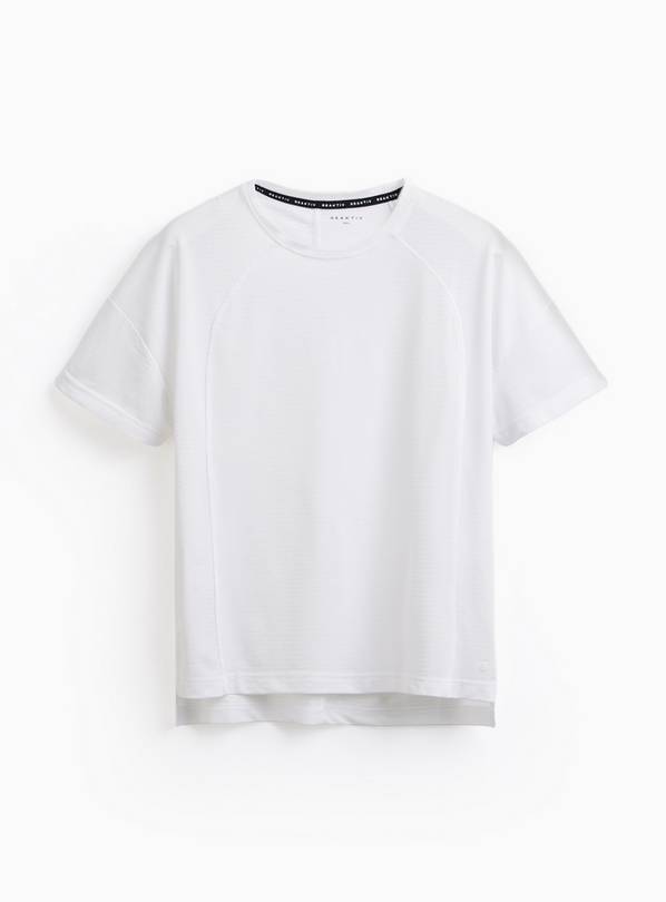 REAKTIV White Mesh Short Sleeve Performance Tee L