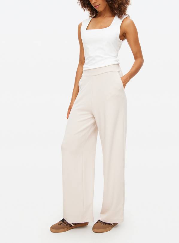 Cream Scuba Co-ord Elevated Joggers XXL