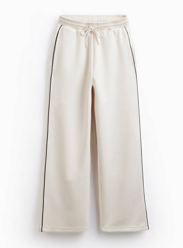 REAKTIV Cream Piped Scuba Wide Leg Jogger XS