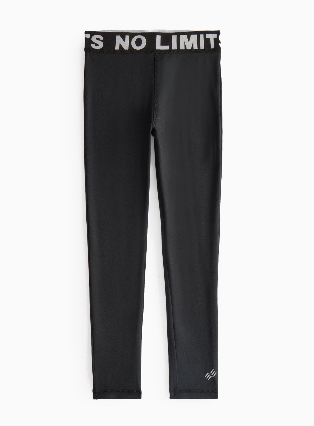 Black Black Waistband Slogan Sports Leggings (6 Years) - Tu by Sainsbury's