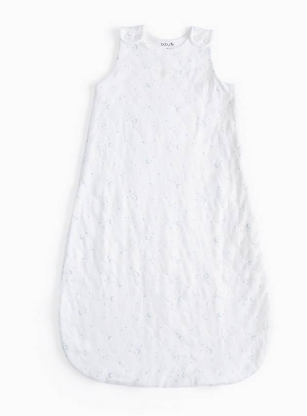 White Stars & Moons Print 1.5 Tog Sleeping Bag 0-6 Months