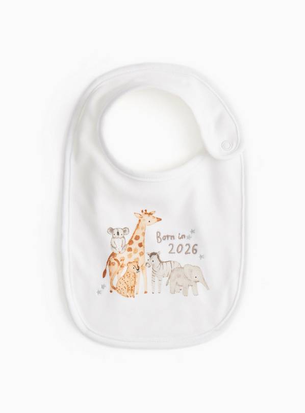 Safari Born in 2025 Slogan Bib One Size