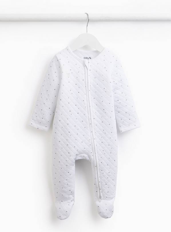 Star Print Quilted Sleepsuit 18-24 months