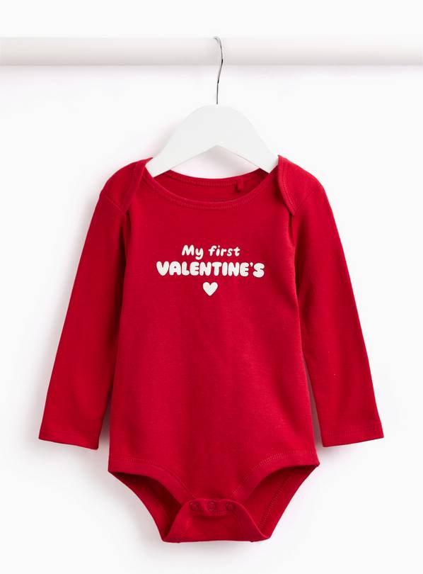 Red My First Valentine Bodysuit 6-9 months