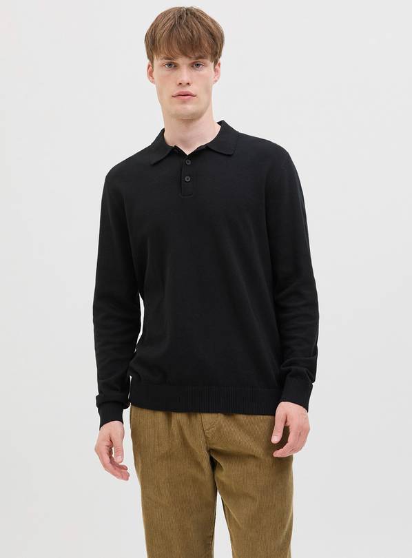 JJ REBEL Callum Knit Polo Neck Long Sleeved M