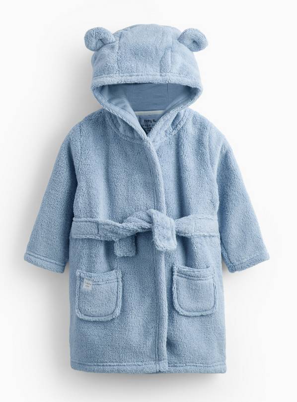 Blue Towelling Dressing Gown Up to 1 mth