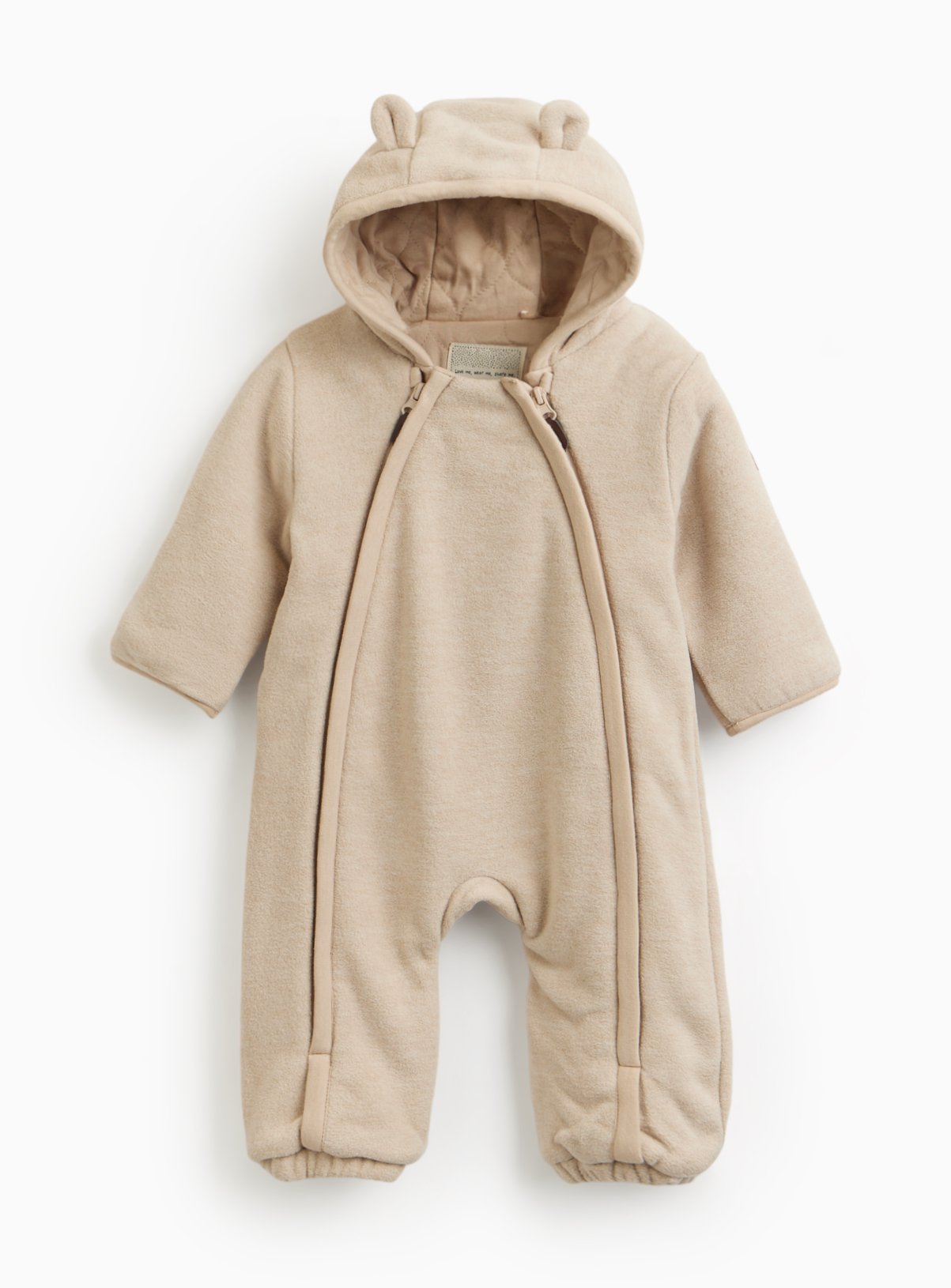 Brown Brown Fleece Lined Pramsuit - Tu by Sainsbury's