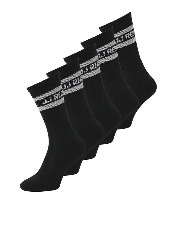 JJ REBEL Rebel Logo Tennis Socks 5 Pack One Size