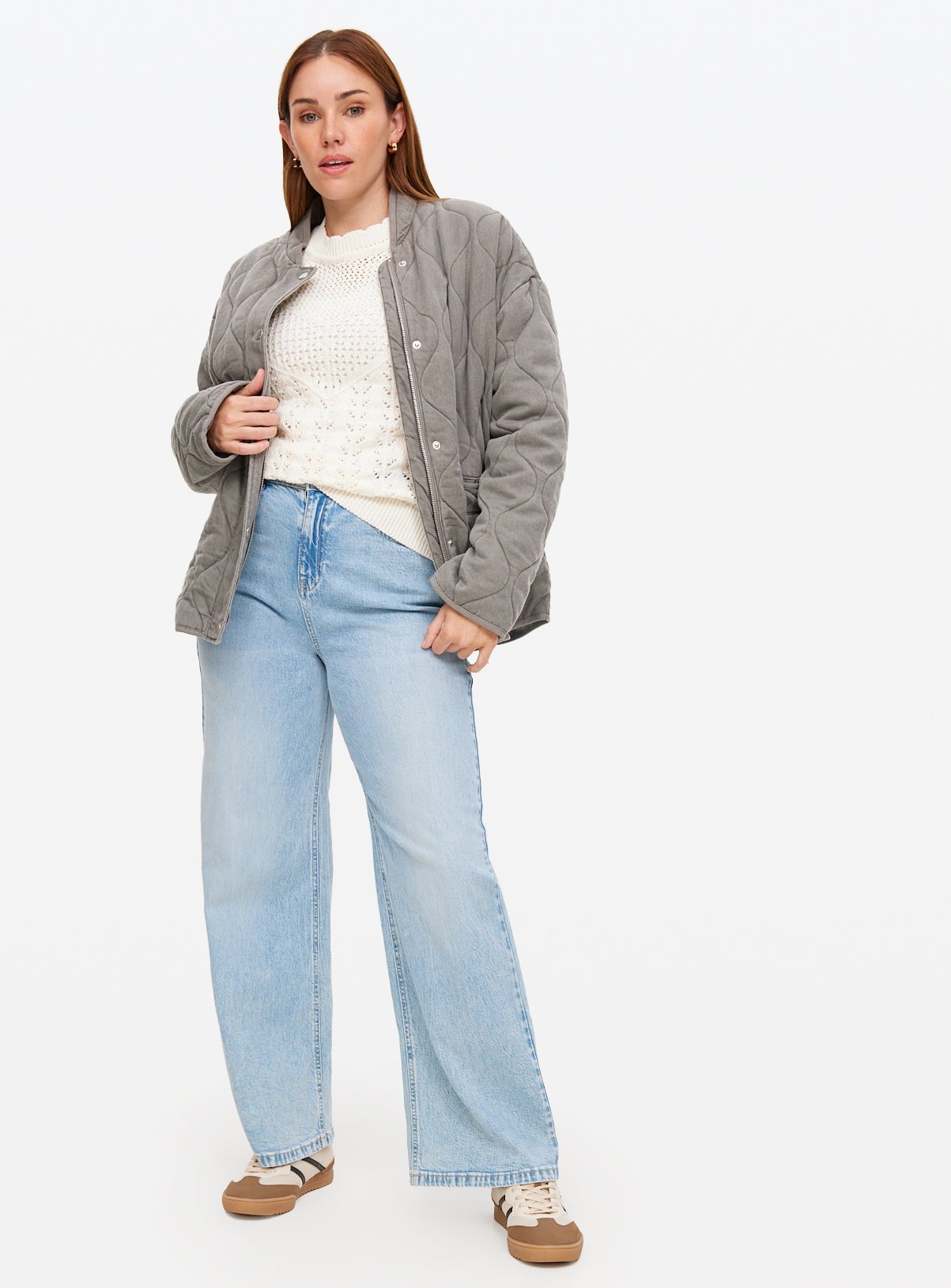 Cream Pointelle Knit Crew Jumper 6 - Image 2 thumbnail