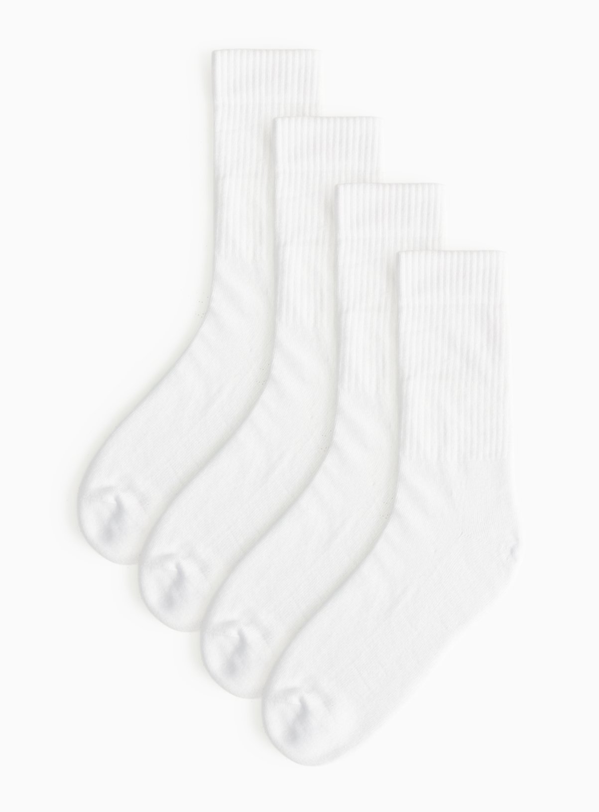 White Sports Ribbed Ankle Socks 6-8.5 - Image 1 thumbnail