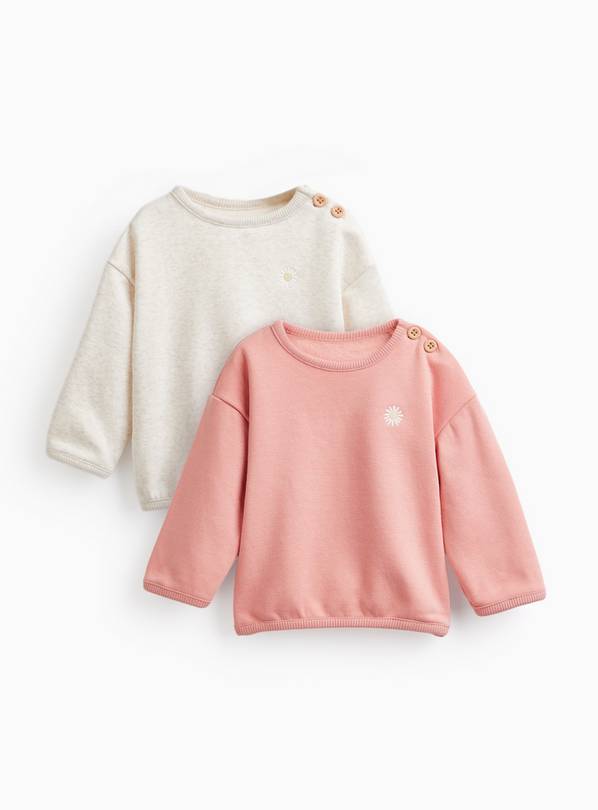 The Pink & Oatmeal Sweatshirt 2 Pack 18-24 months