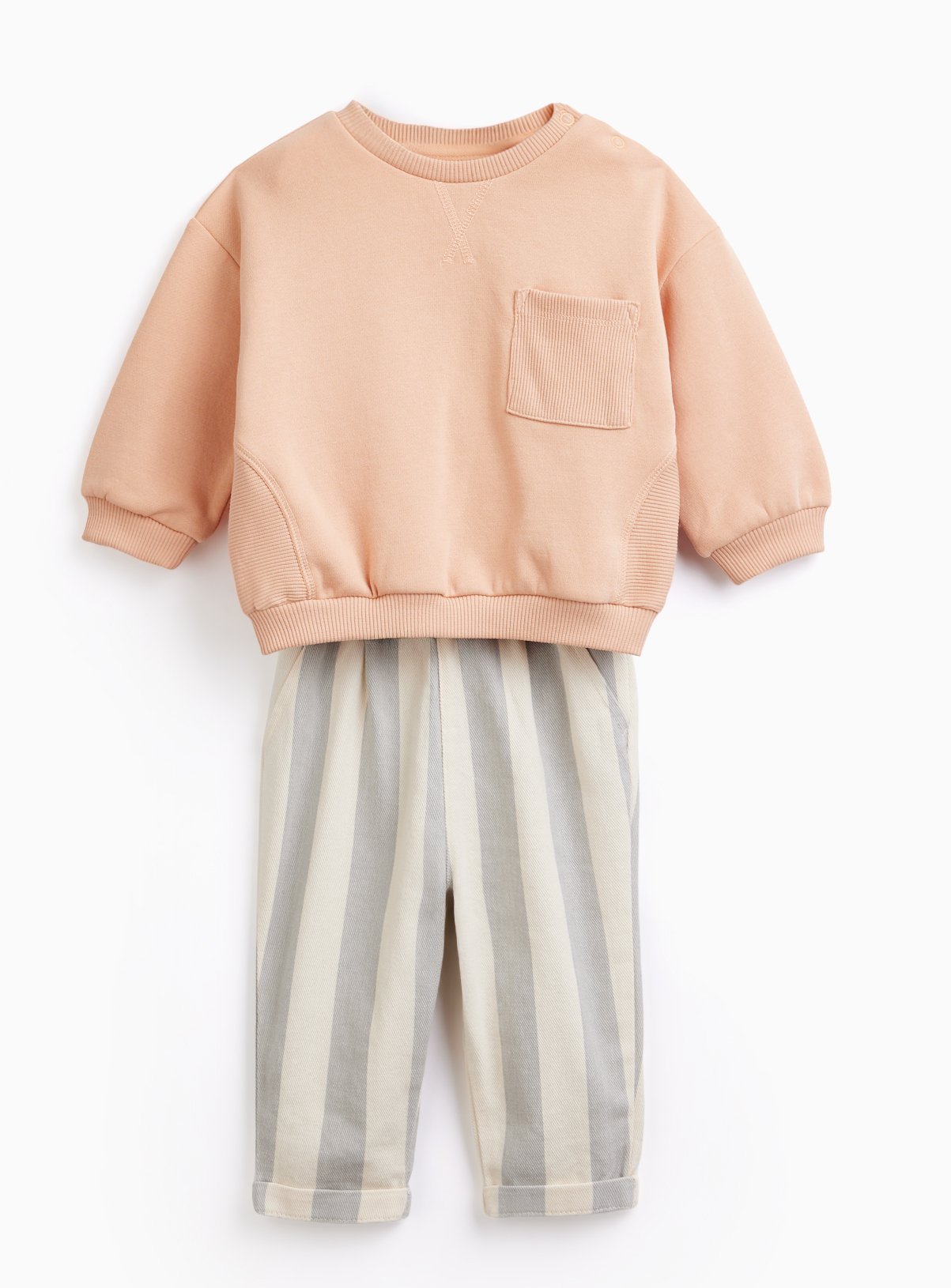 Sweatshirt & Stripe Bottoms Set - Tu by Sainsbury's