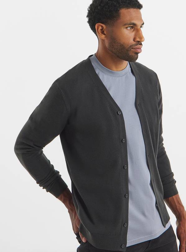 JACAMO Acrylic Knitted Cardigan Grey 3XL