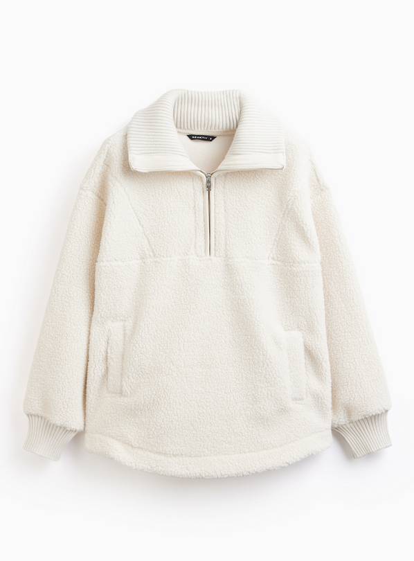 REAKTIV Cream Luxe Half Zip Sherpa Pullover M