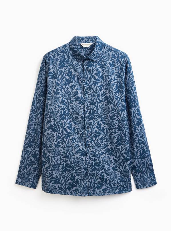 Tu x Morris & Co. Thistle Print Long Sleeve Shirt XXXL