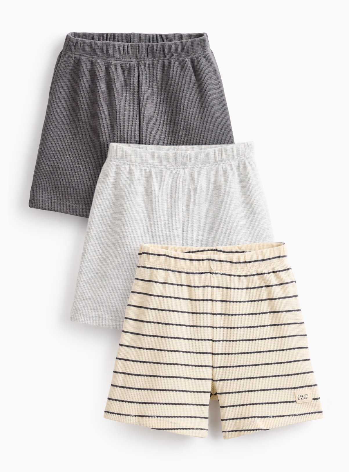 Grey Ribbed Stripe Shorts 3 Pack - Tu by Sainsbury's