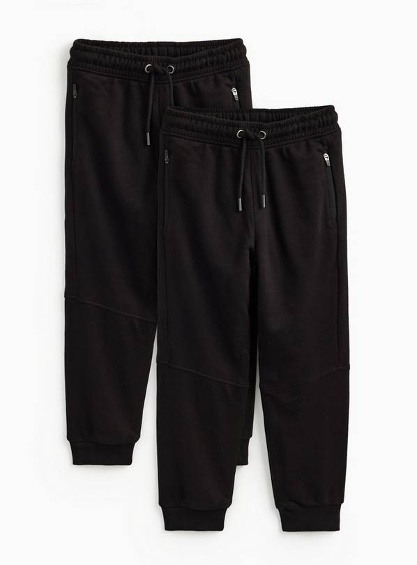 Black Ottoman Joggers 2 Pack 6 years